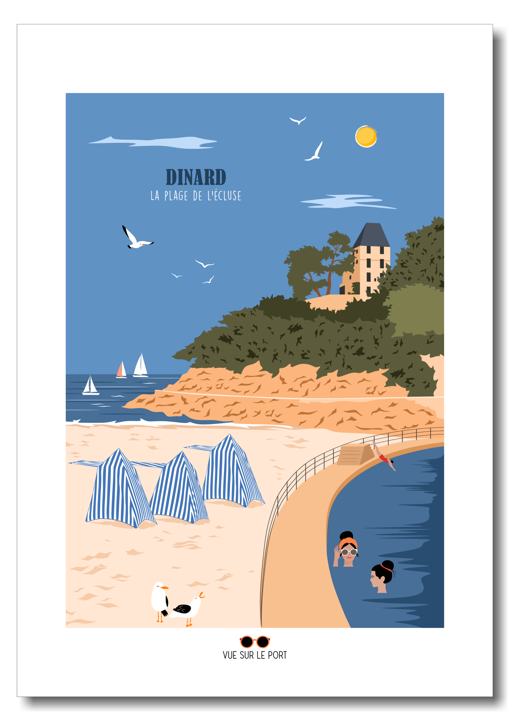 dinard piscine etsy