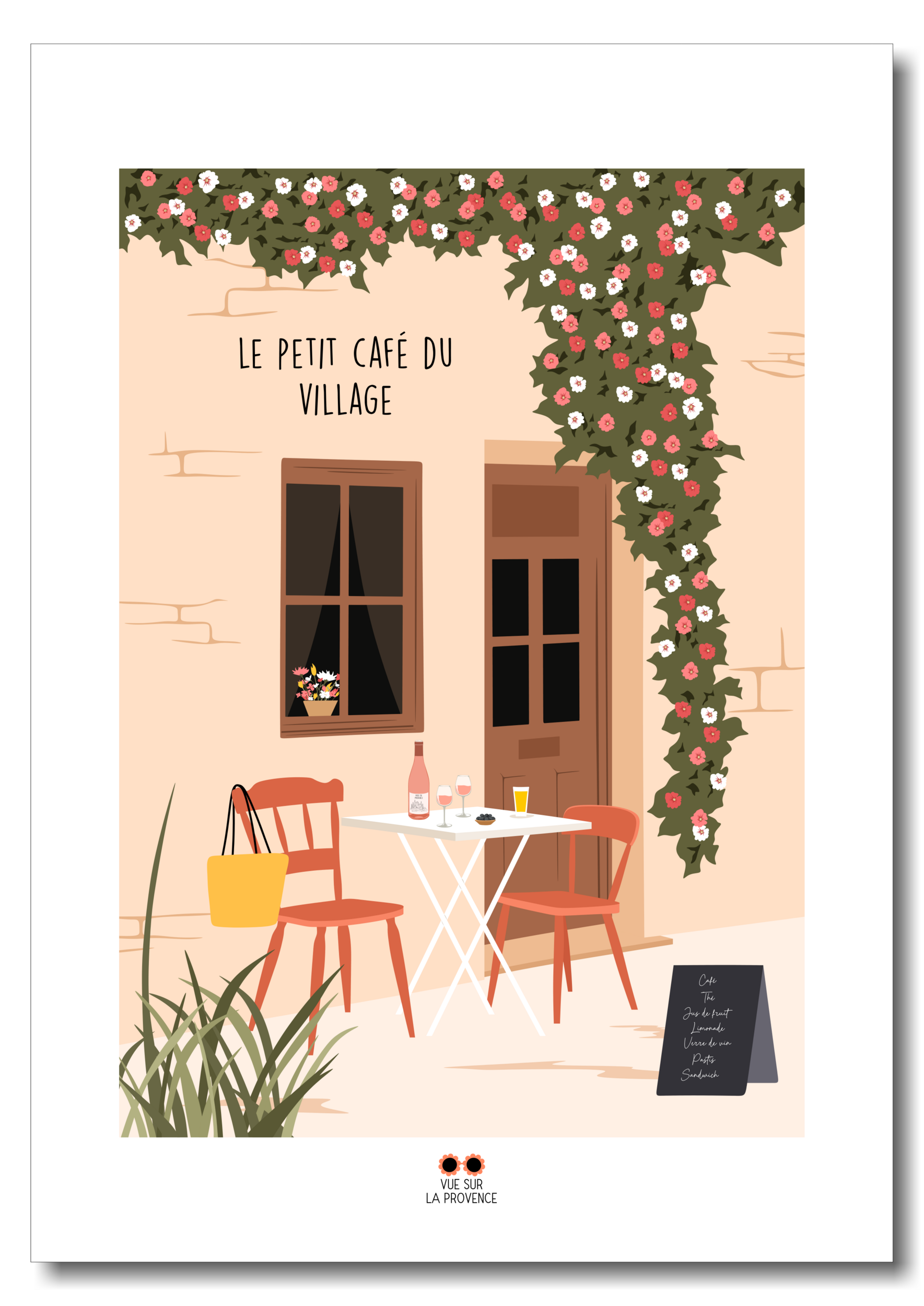 provence le petit café du village etsy