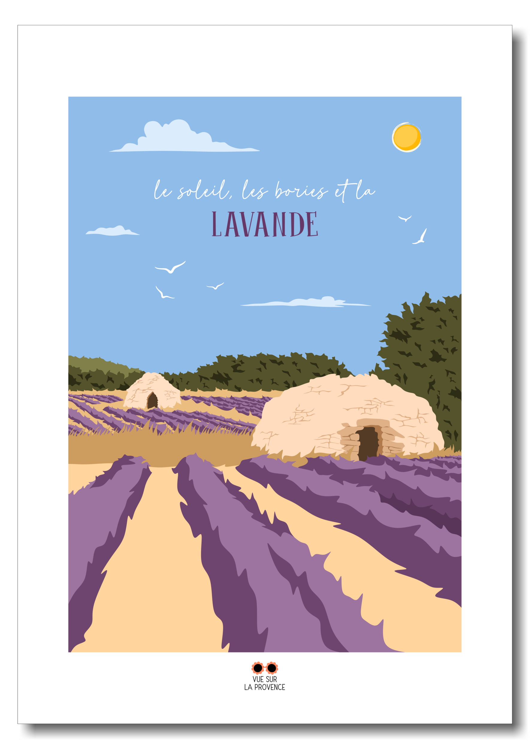 provence le soleil les bories et la lavande etsy