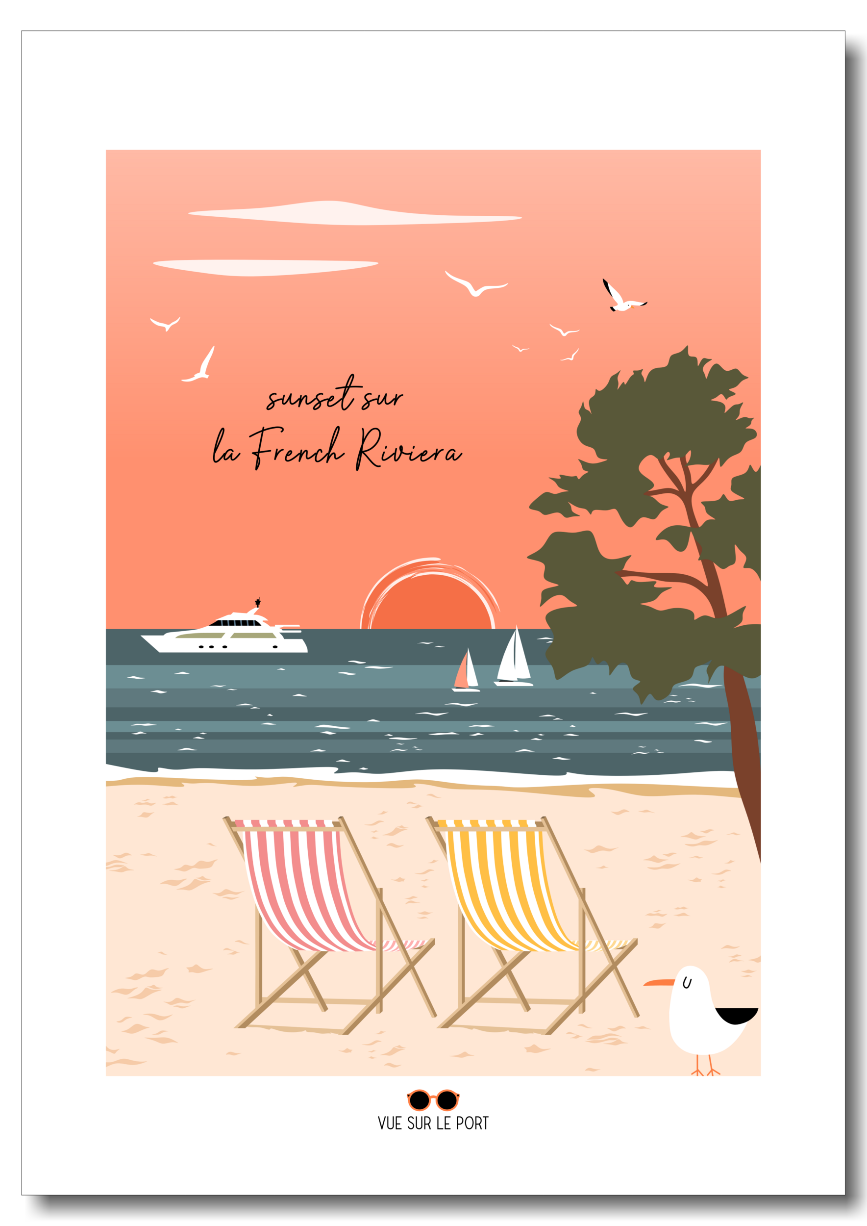 côte dazur coucher de soleil etsy