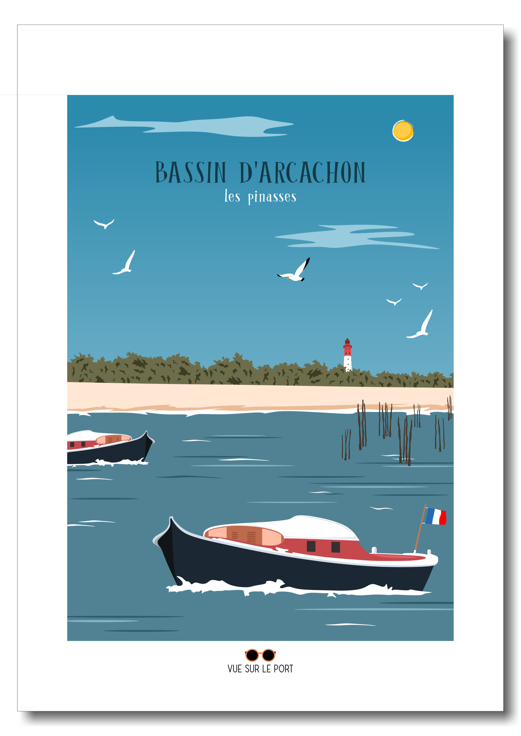bassin arcachon pinasses etsy