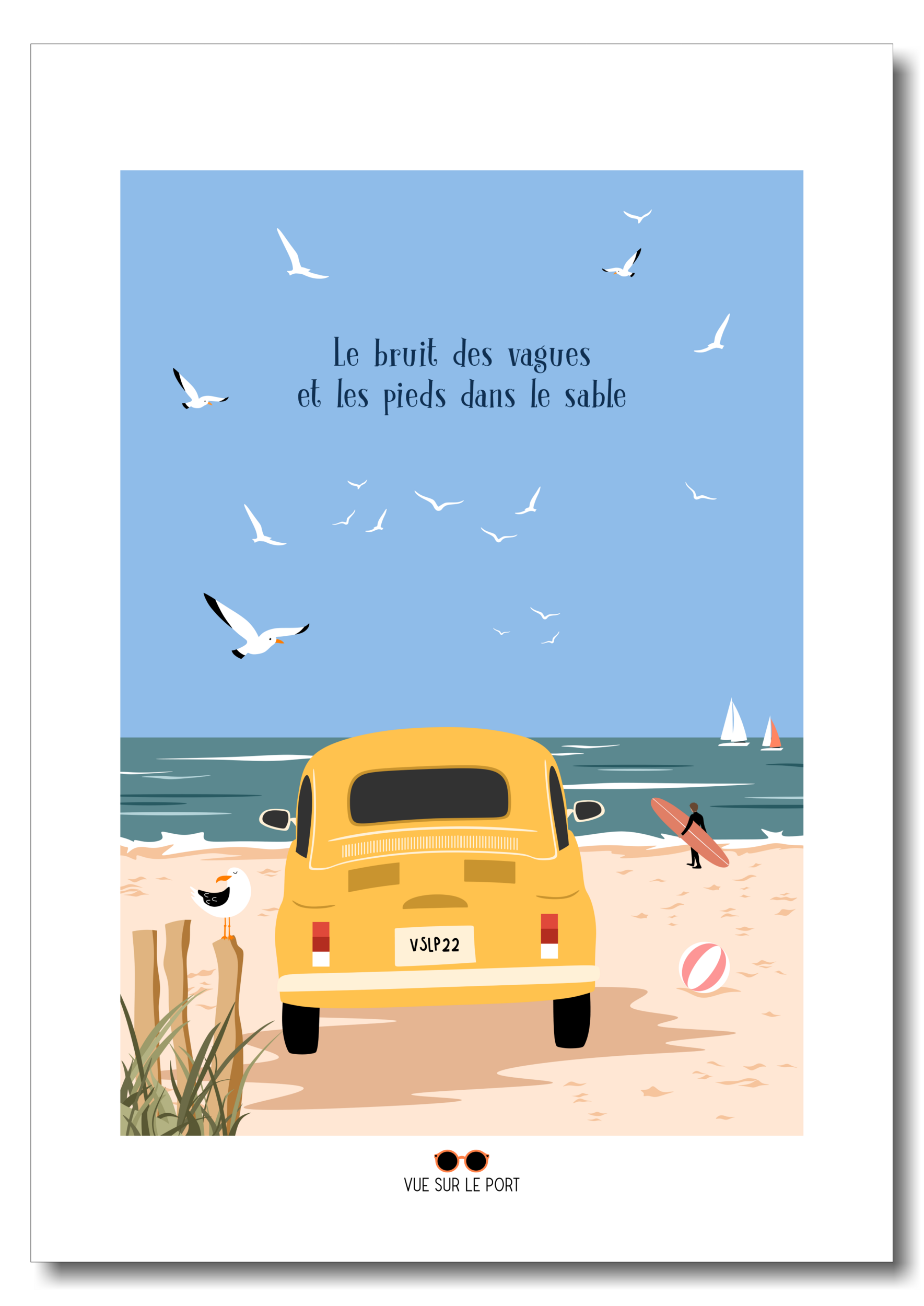 le bruit des vagues et les pieds dans le sable etsy