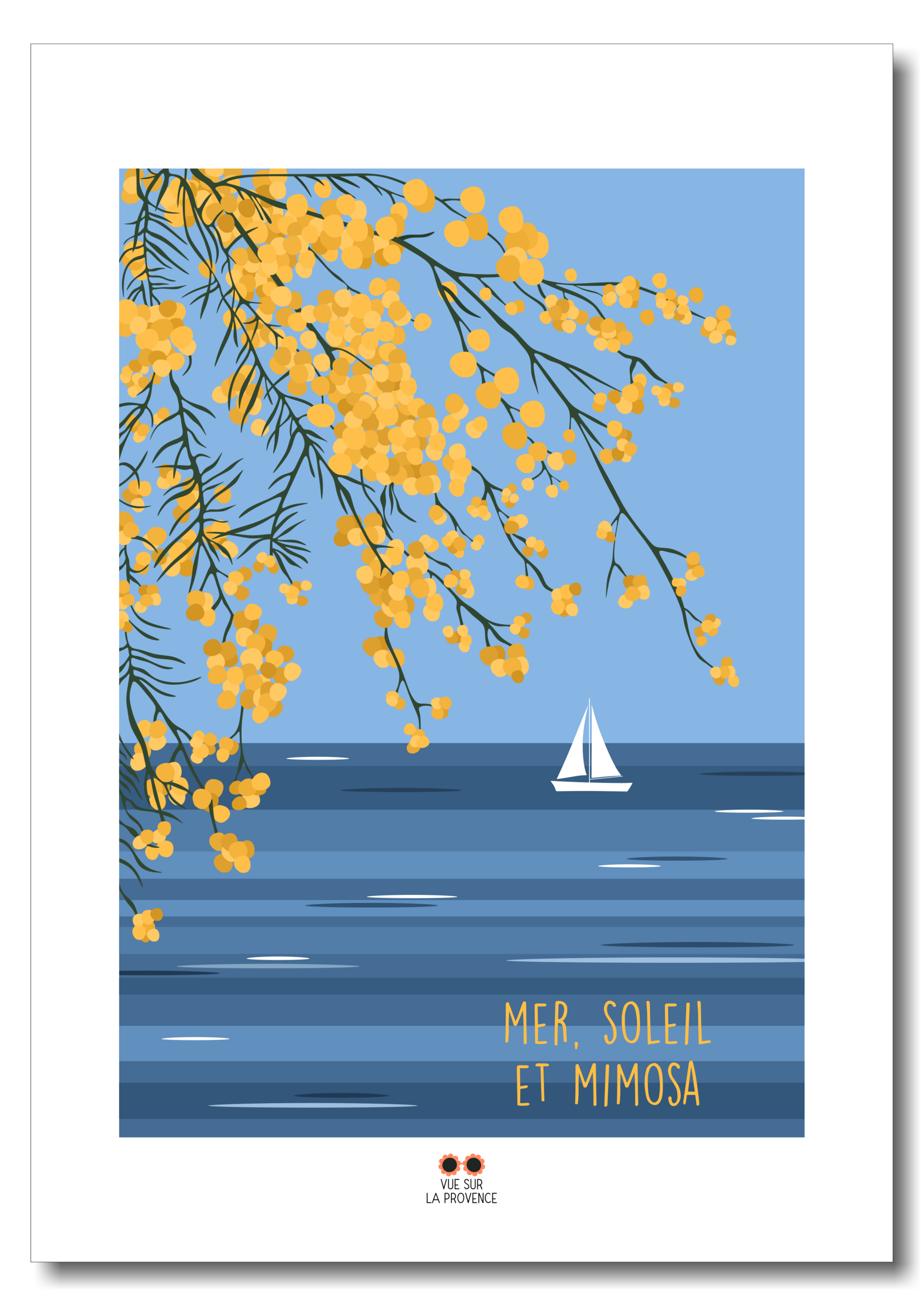 provence mer, soleil et mimosa etsy