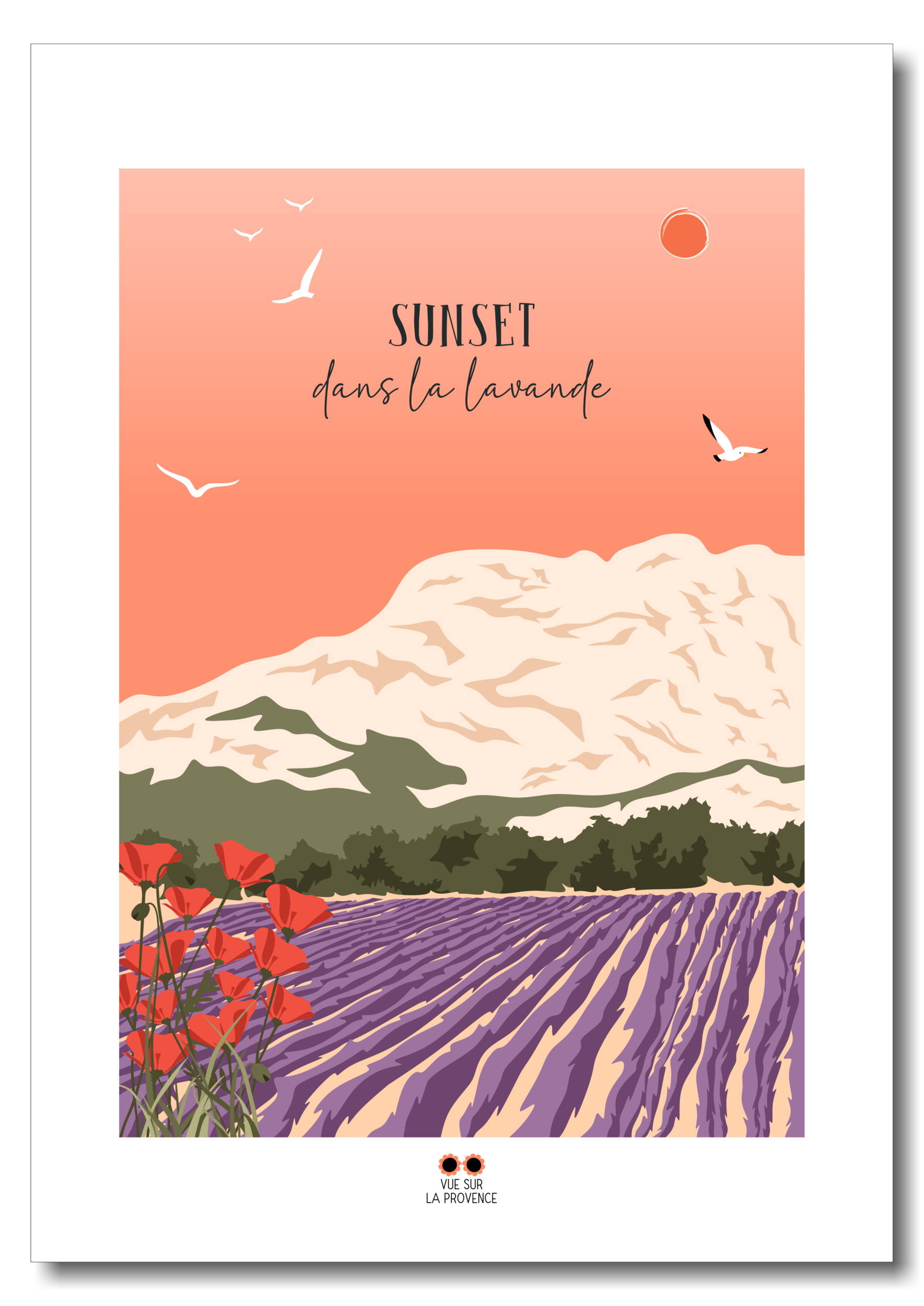 provence sunset dans la lavande etsy