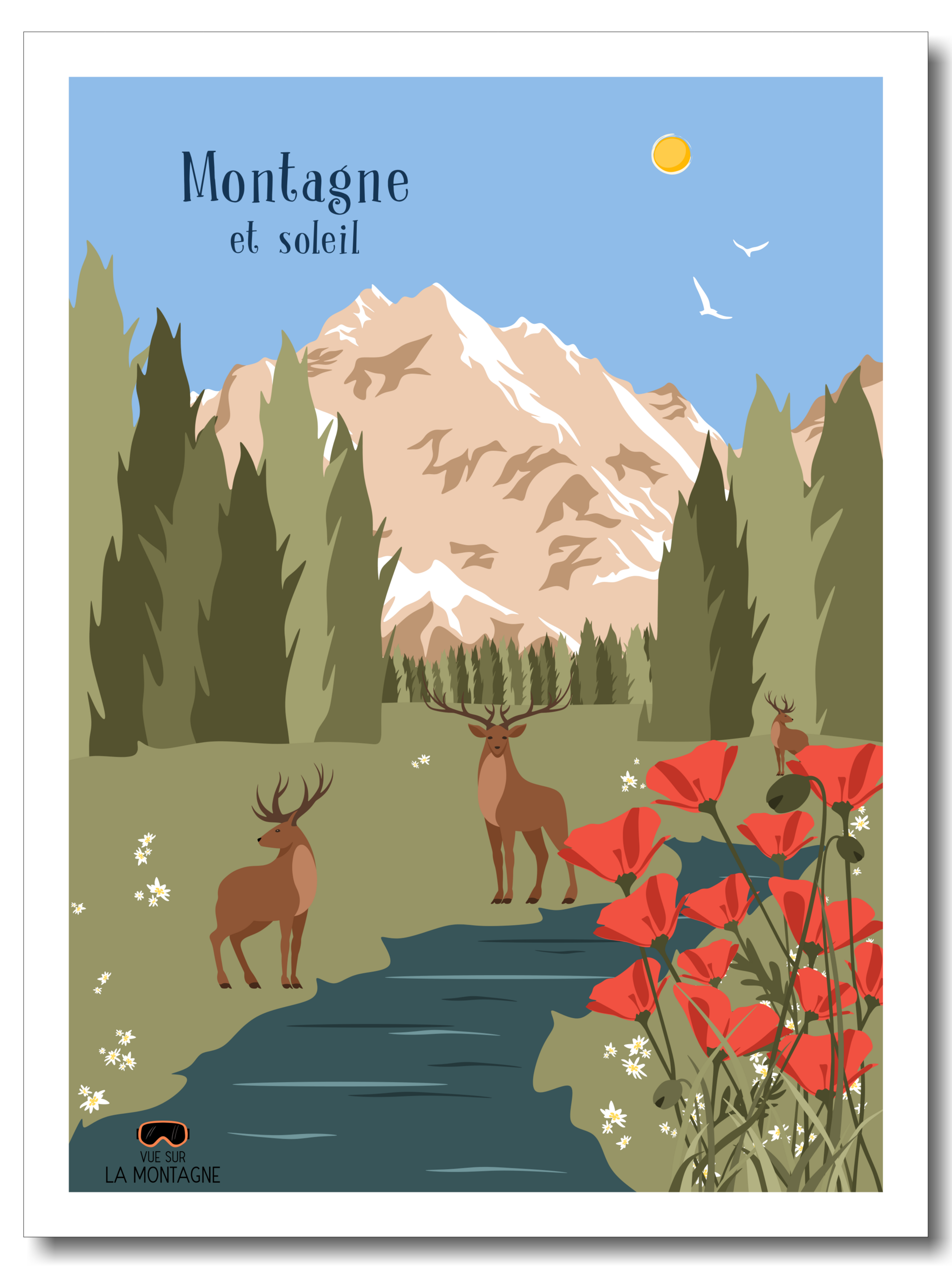 montagne et soleil etsy