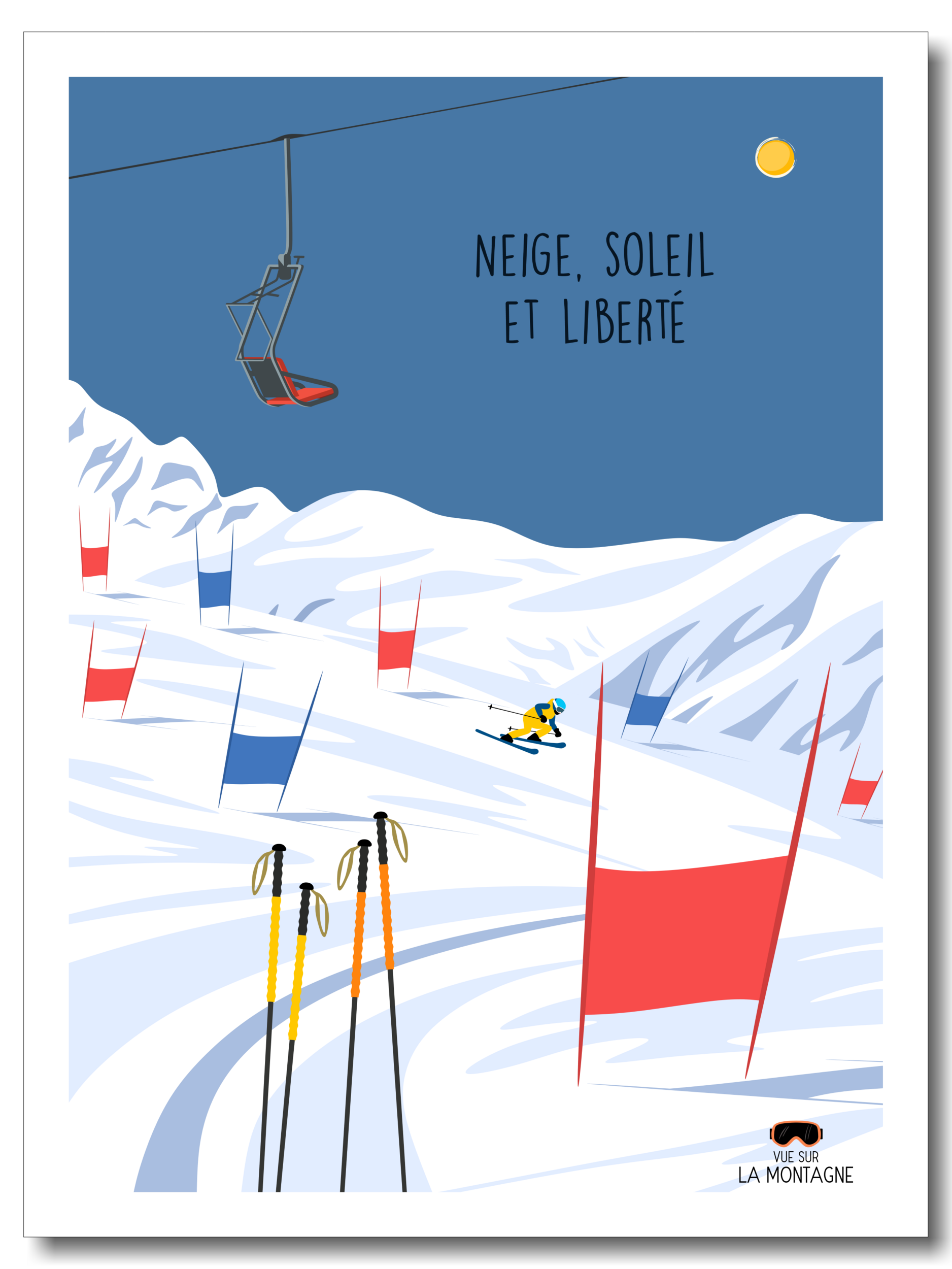neige, soleil et liberté etsy
