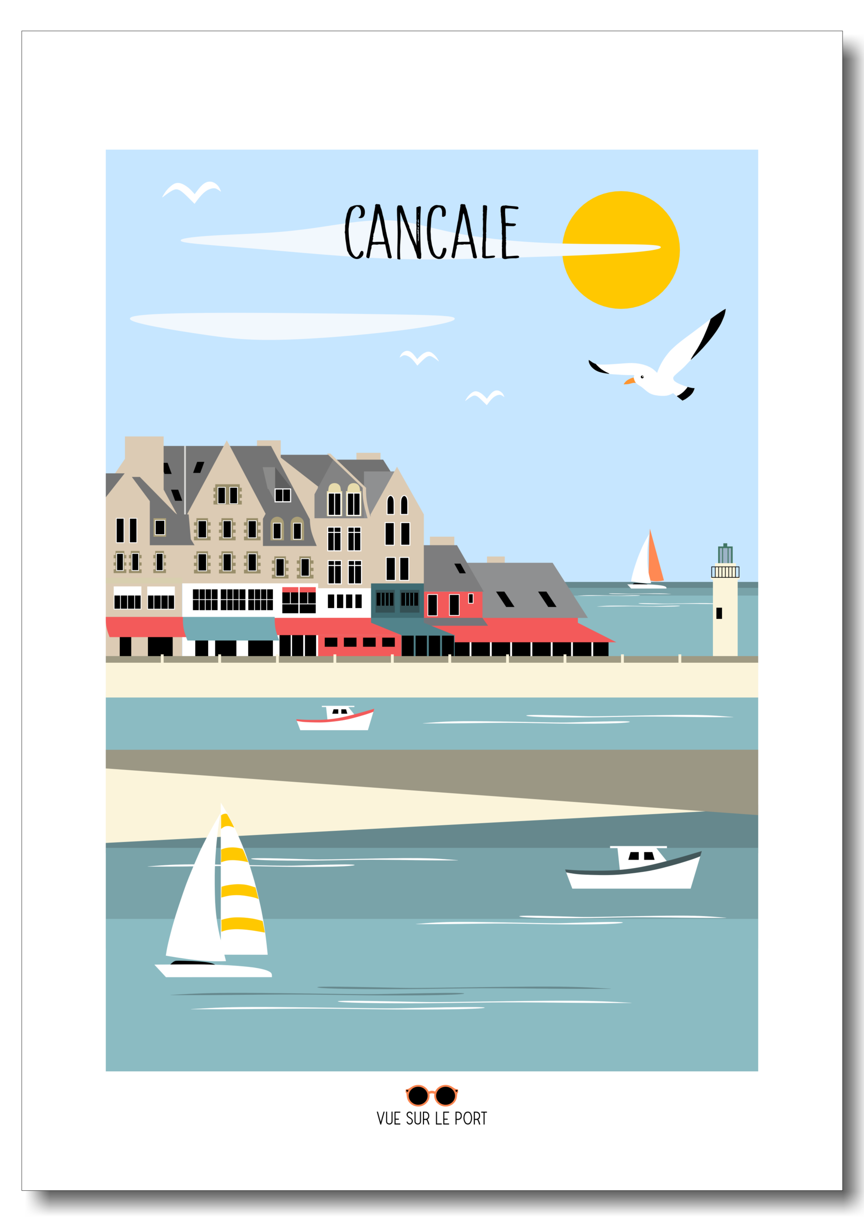 Cancale port etsy