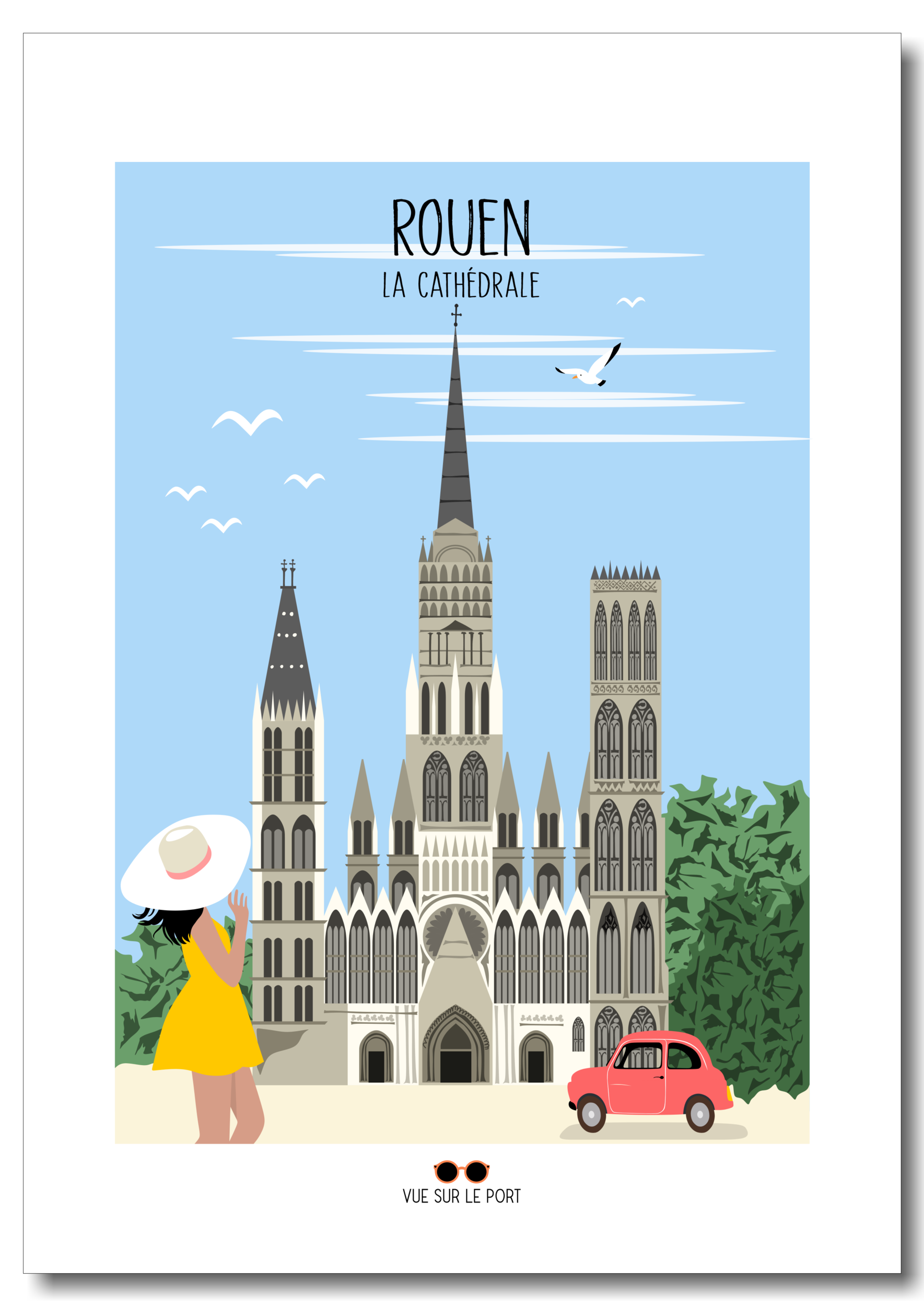 rouen cathedrale etsy