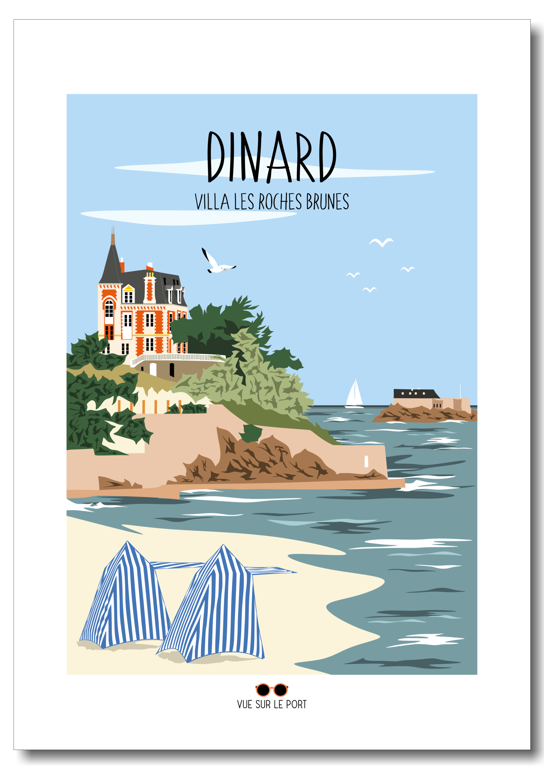 dinard roches brunes etsy