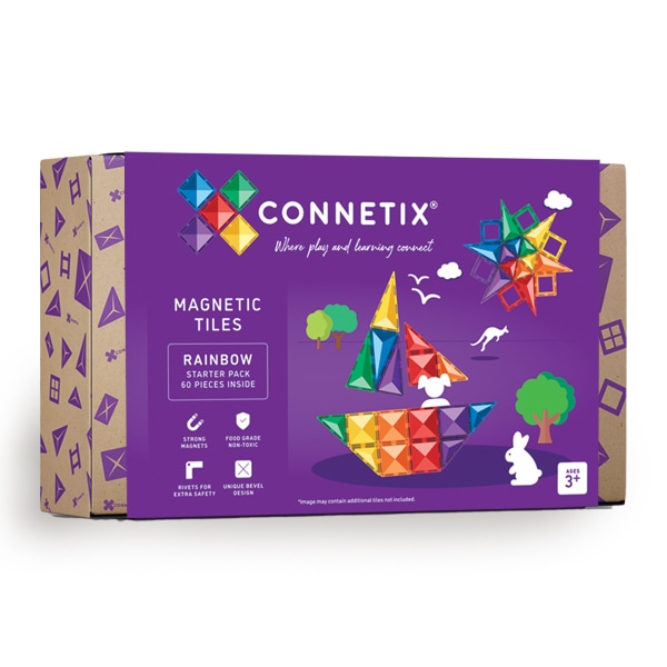 Connetix Tiles Jeu magnétique Starterset - Lot de démarrage - 60 pièces