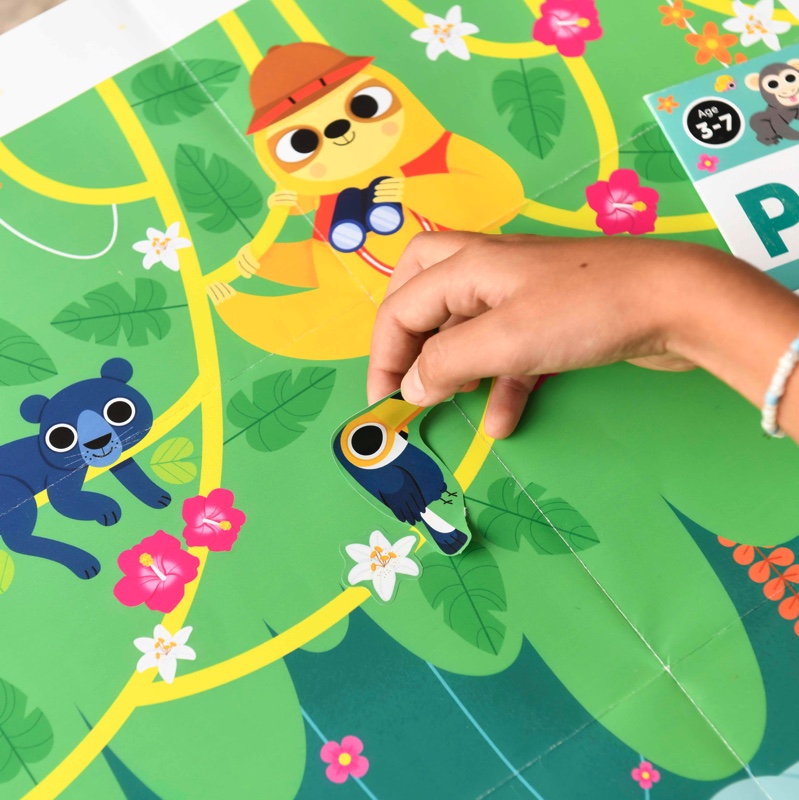 Poppik Poster Créatif La Jungle + 150 Autocollants 2