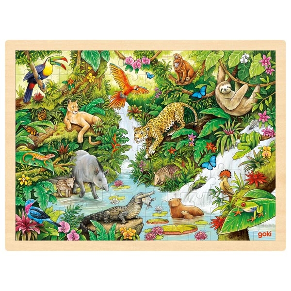 57329_Puzzle en bois Dans la jungle GOKI - 96 pièces