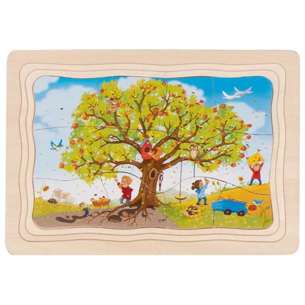 Puzzle à couches Le Pommier GOKI- 4 couches, 46 pièces 3