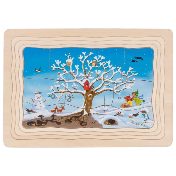 Puzzle à couches Le Pommier GOKI- 4 couches, 46 pièces 4