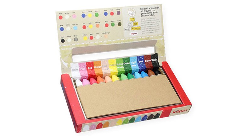 Kitpas Crayons de cire  - Lot de 12 couleurs multisurfaces et vitres 2