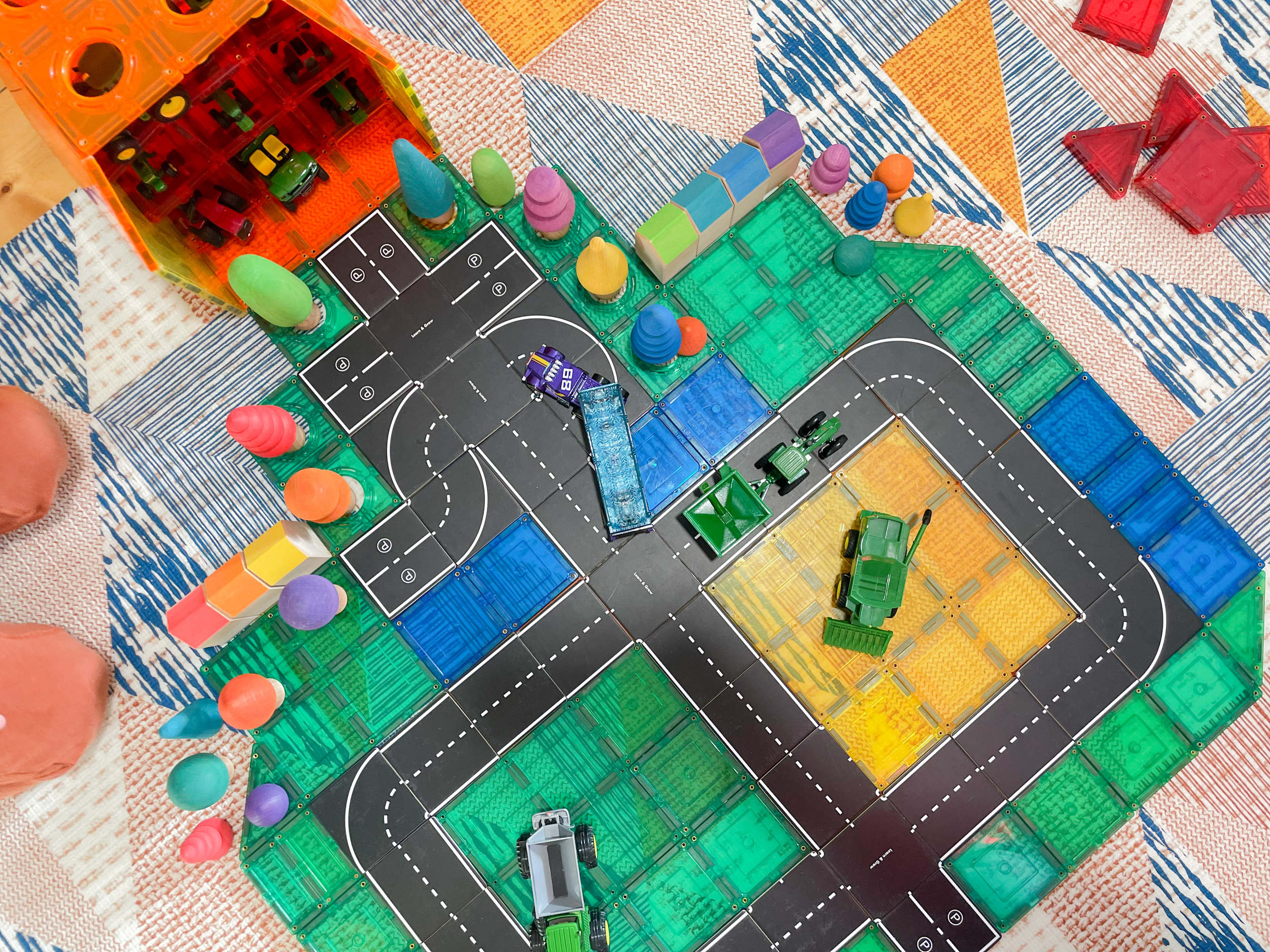 Learn &amp; Grow Toys Toppers - La route - 40 pièces Magnetique (9)