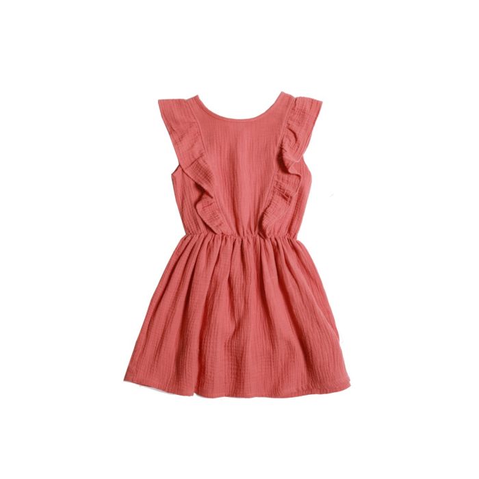 Alwero Robe Ruffles Mousseline de coton - Terra Cotta