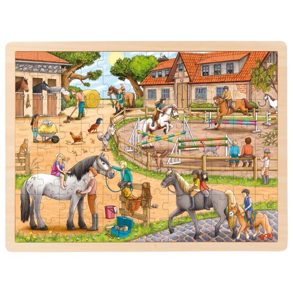 57367_Puzzle en bois Le Manège GOKI - 96 pièces