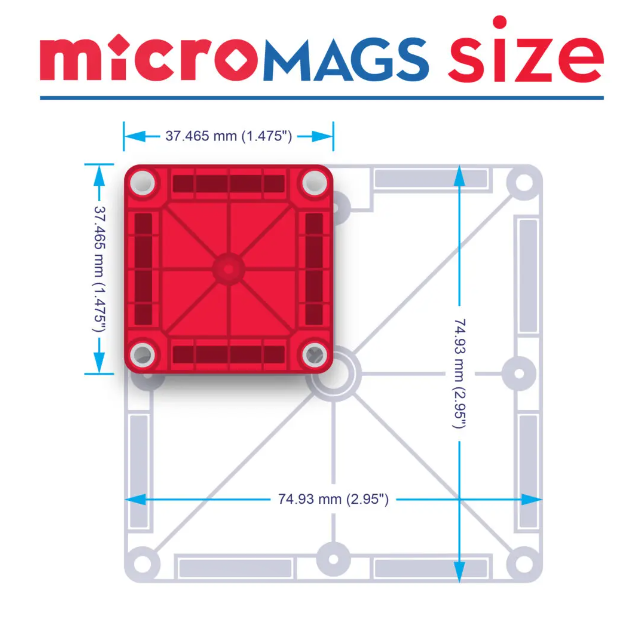 Magna-Tiles Micromags Jeu magnétique Combi Set de 20 pièces 2