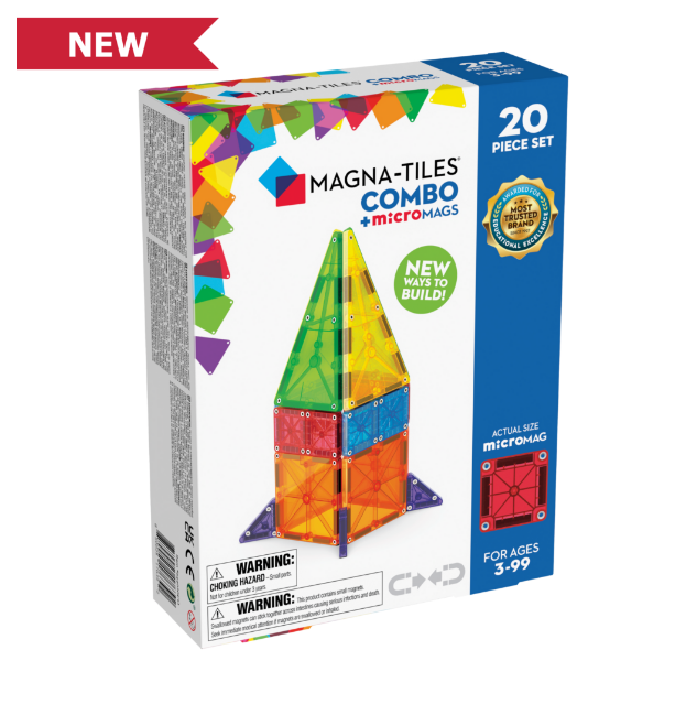 Magna-Tiles Micromags Jeu magnétique Combi Set de 20 pièces