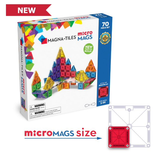Magna-Tiles Micromags Jeu magnétique Set Deluxe - 70 pièces