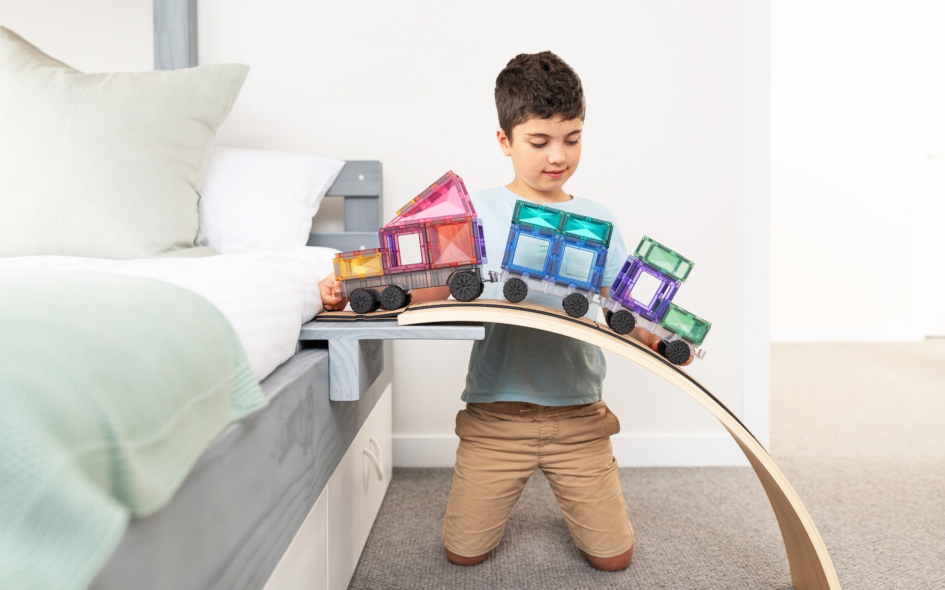 Pack de transport Pastel Jeu magnétique Connetix - Lot de 50 5
