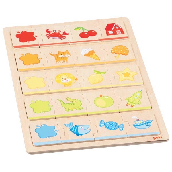 Puzzle en bois apprendre les couleurs GOKI 2