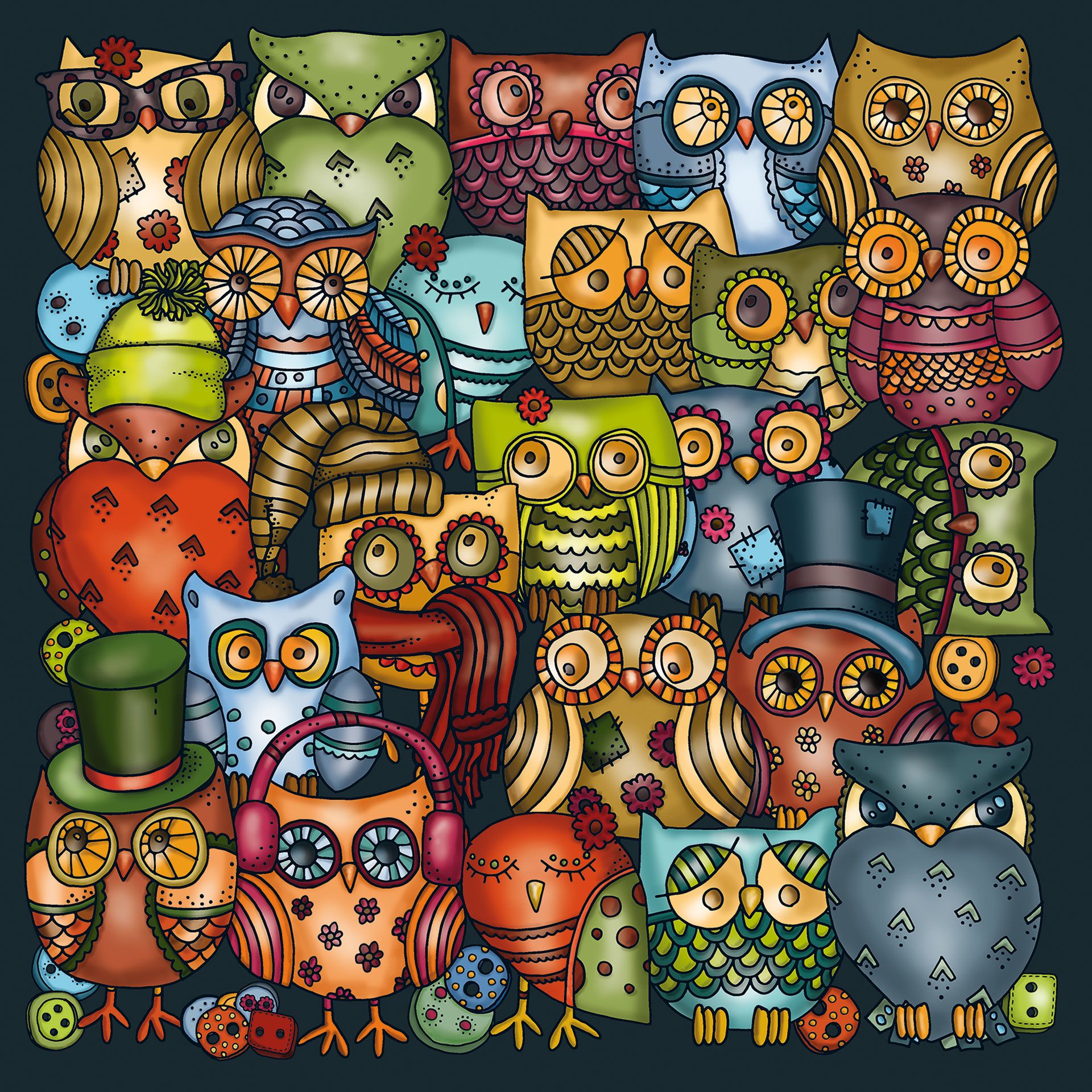 Puzzle Palapeli Owls - 210 pièces