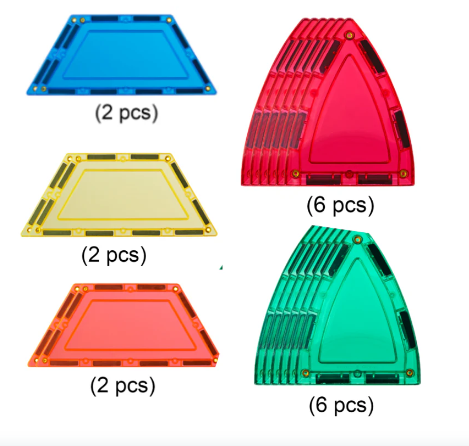 Learn &amp; Grow Jeu magnétique Dome pack arc-en-ciel - 18 pièces 1