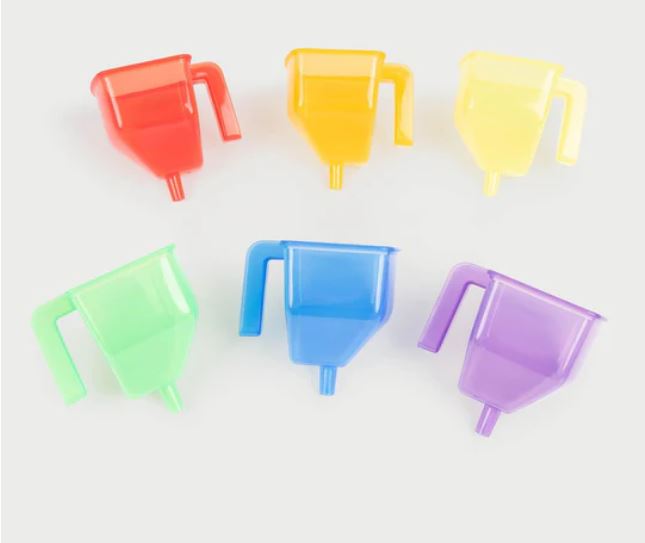 Tickit Entonnoirs translucides arc-en-ciel - Lot de 6 3