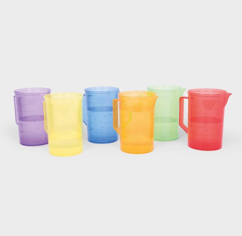 Tickit Pichets mesureur translucides - Lot de 6