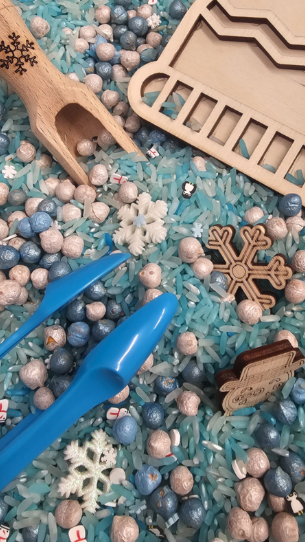 Pour and Play Mix Hiver Lot complet pour le jeu sensoriel - Sensory Fun1