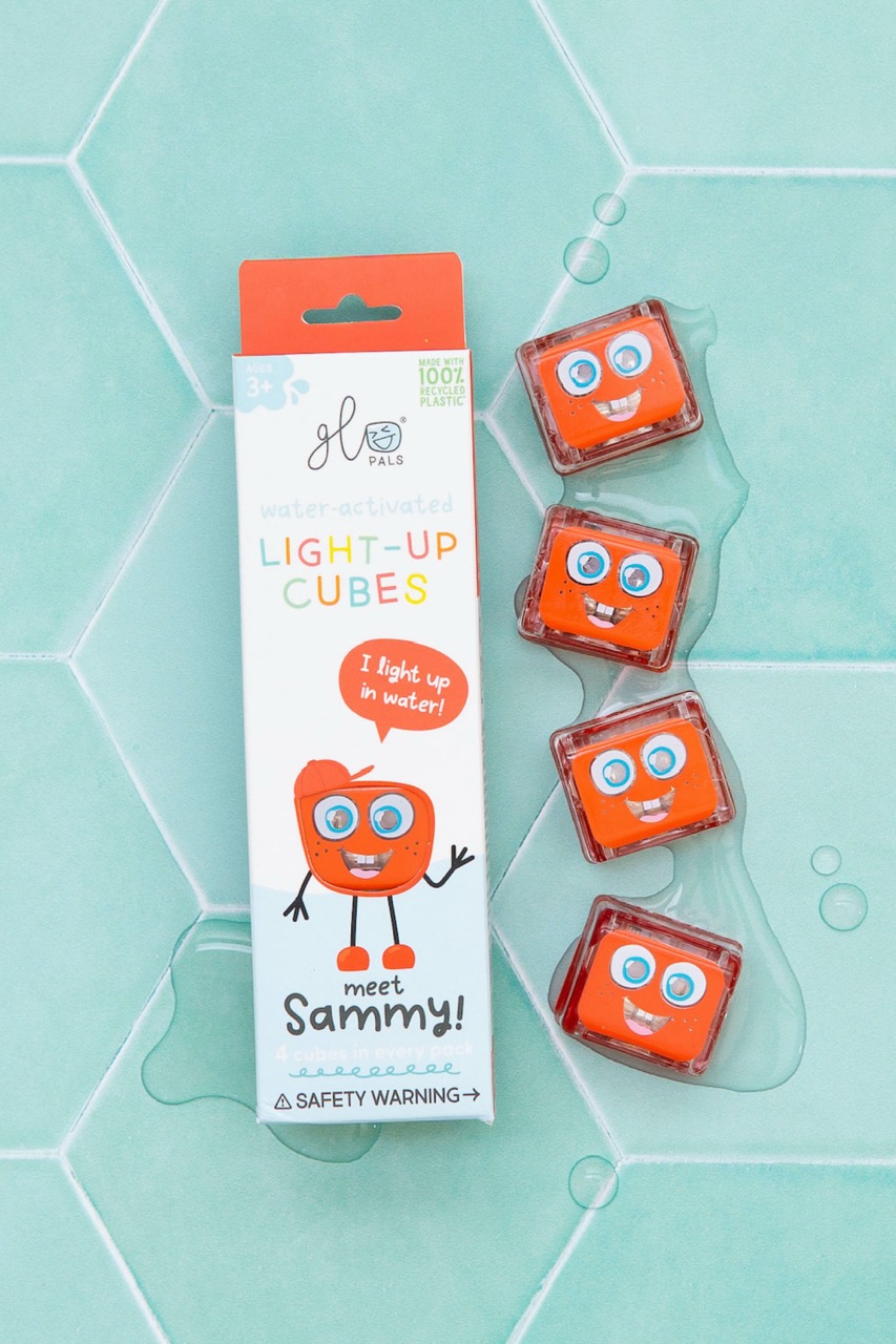 Glo Pals Cubes lumineux Sammy Rouge - Lot de 4 1