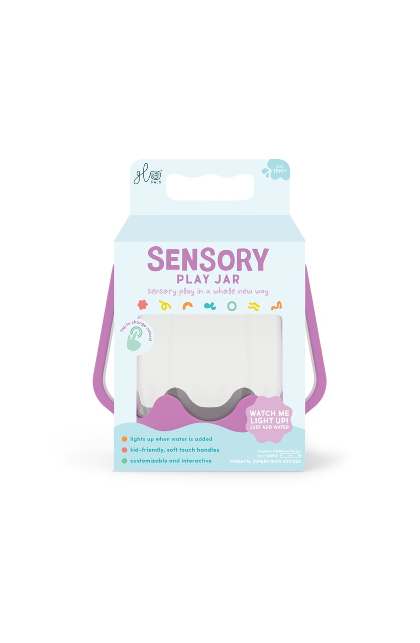 Bouteille de jeu sensoriel à remplir Glo Pals Violet4 - Grande