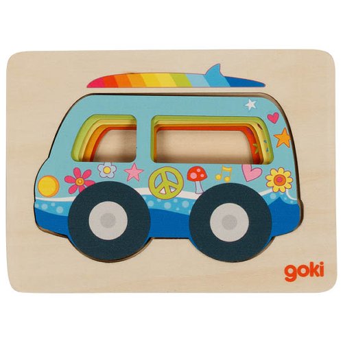 57304_Puzzle à couches Voiture Hippie GOKI