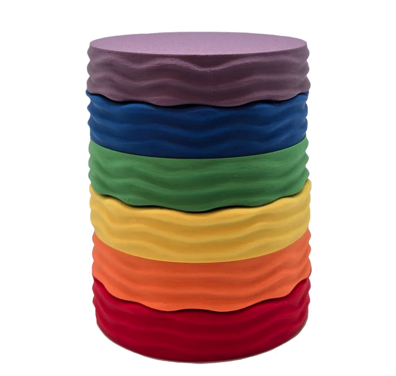 Grennn Wave Arc-en-ciel Lot de 6 bols 3