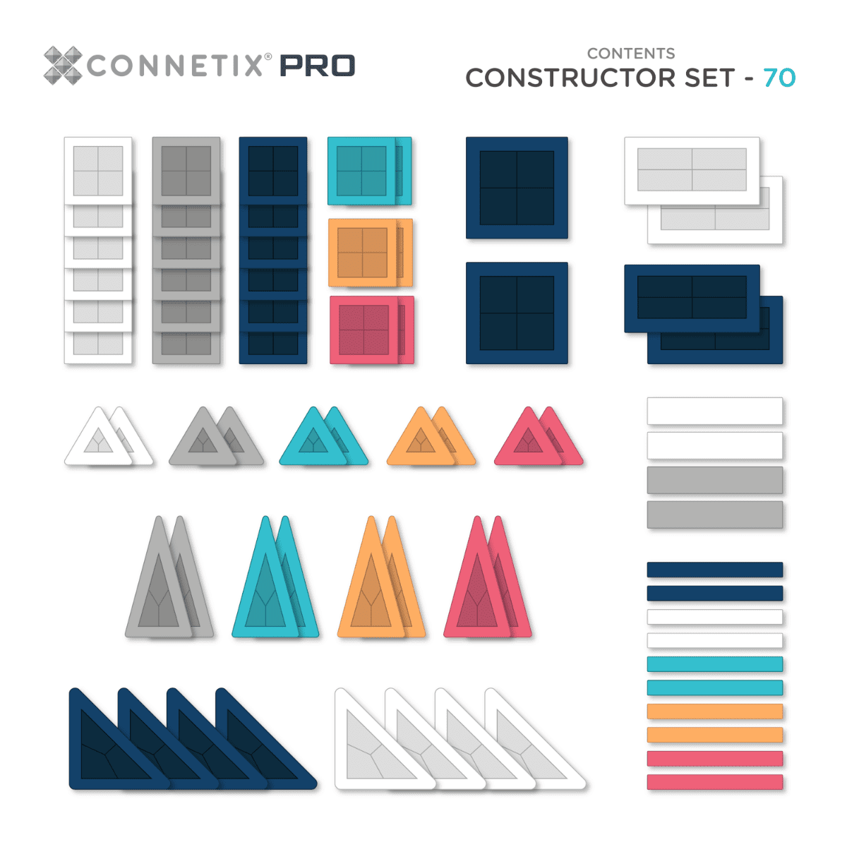 Connectix PRO Jeu magnétique Construction 70 pièces 10