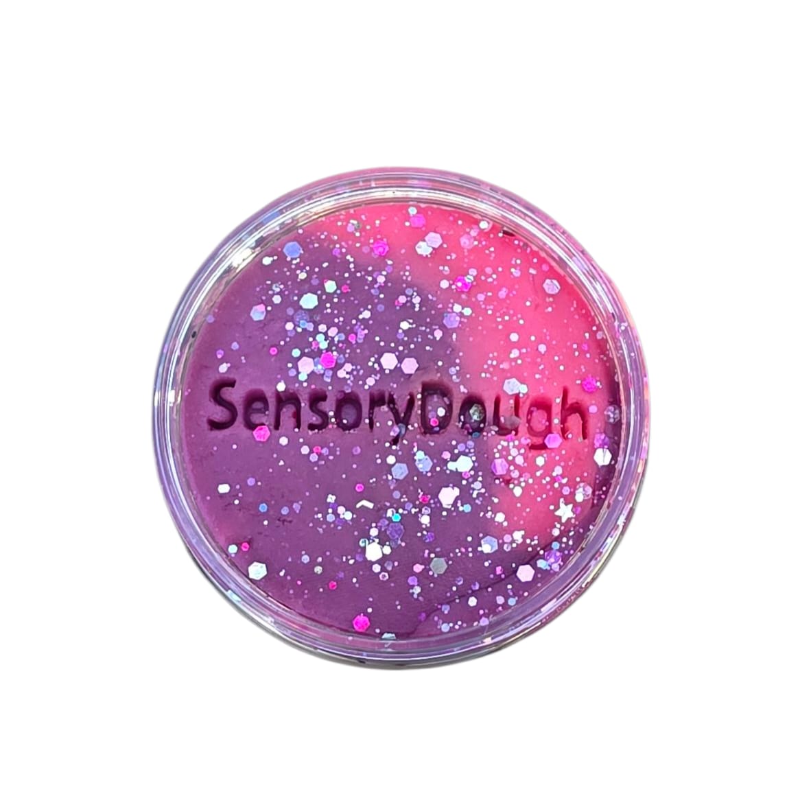 SensoryDough Pâte à modeler avec paillettes Violet:Rose 1