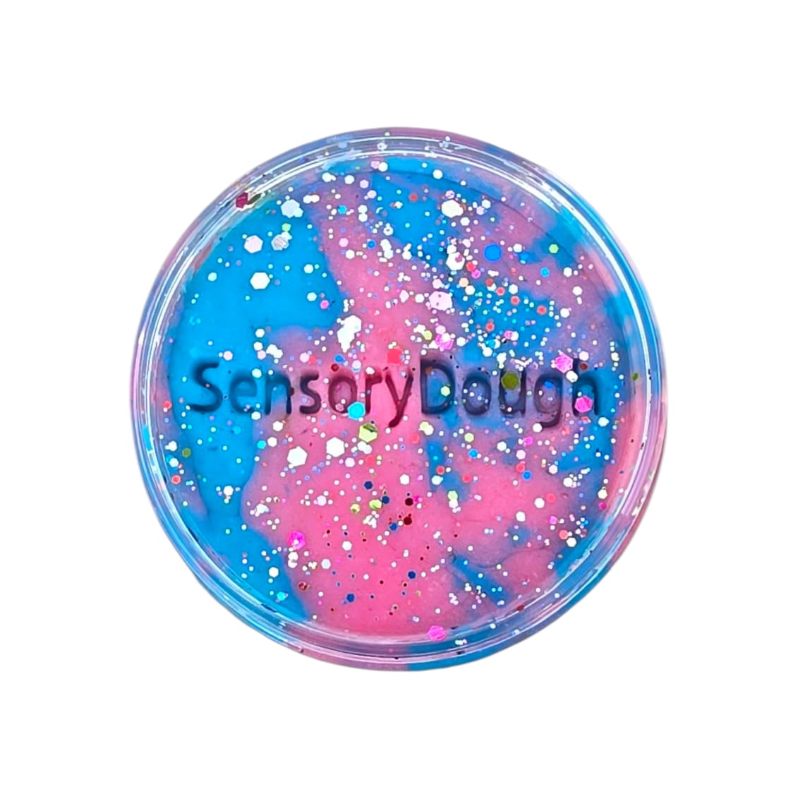 SensoryDough Pâte à modeler avec paillettes Bleu:Rose