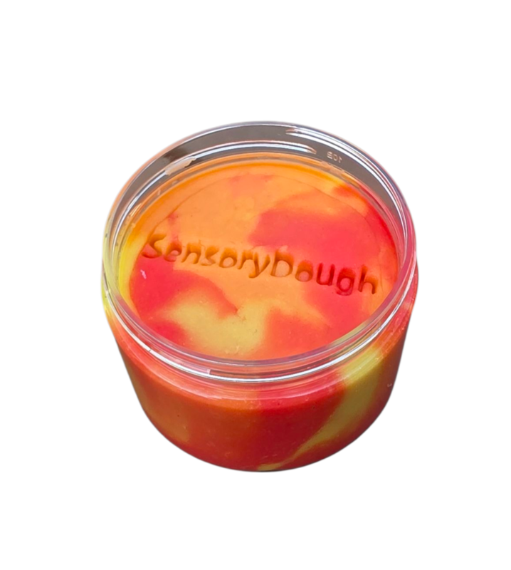 Senorydough Pâte à modeler avec paillettes Jaune:rouge:orange3