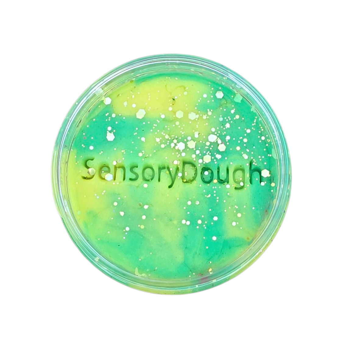 Sensorydough Pâte à modeler avec pailettes Jaune:vert