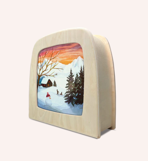 Carte à insérer pour Lampe Au fil des Saisons - Vogel Geluk - Sled Song1