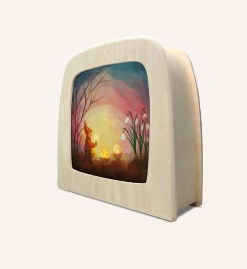 Carte à insérer pour Lampe Au fil des Saisons - Vogel Geluk - Kindling Spring1