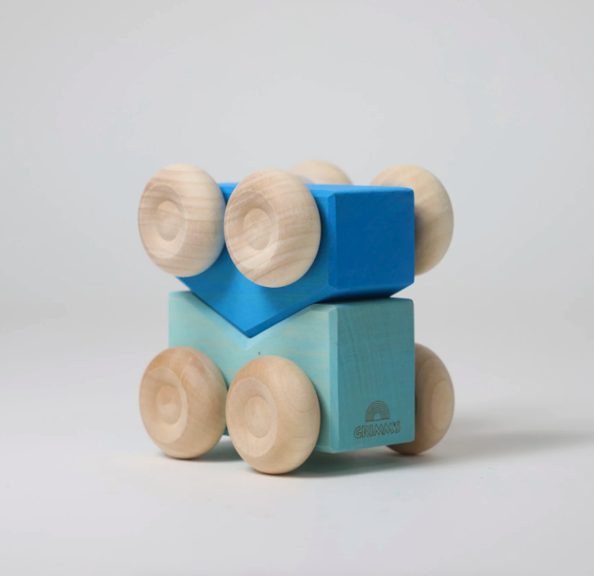 Voitures empilables bleues Grimms2