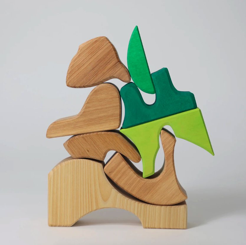 Jeu de construction puzzle écureuil vert Grimms5