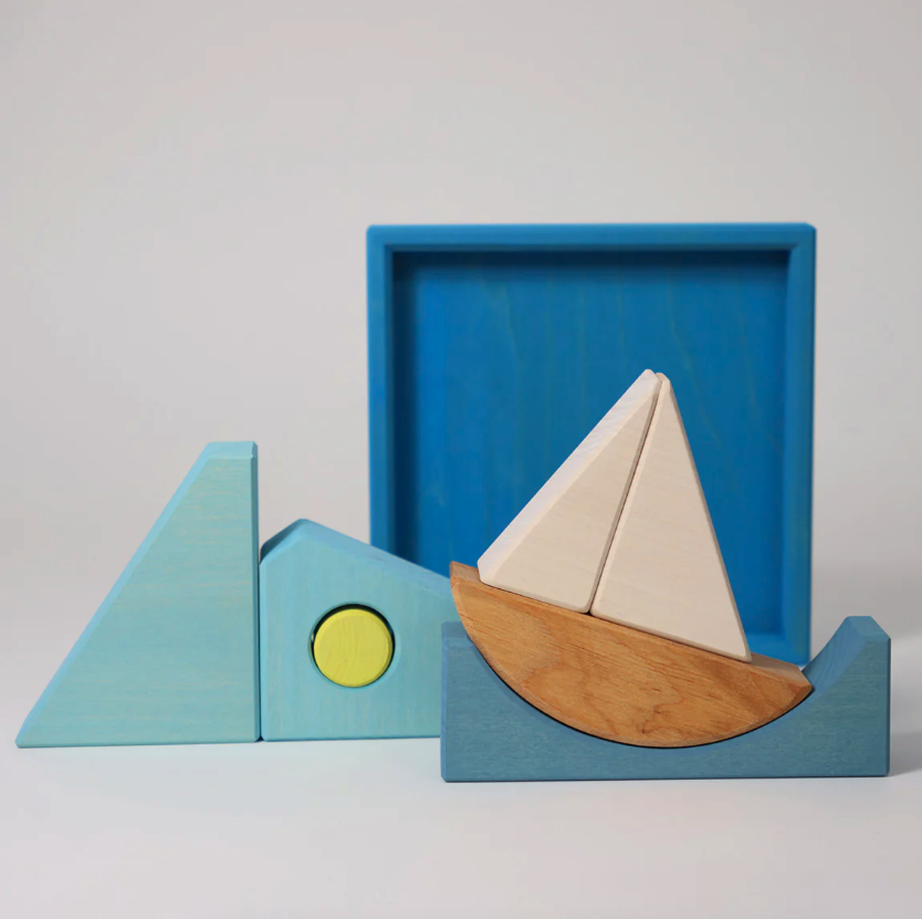 Jeu de construction puzzle Bateau bleu Grimms7