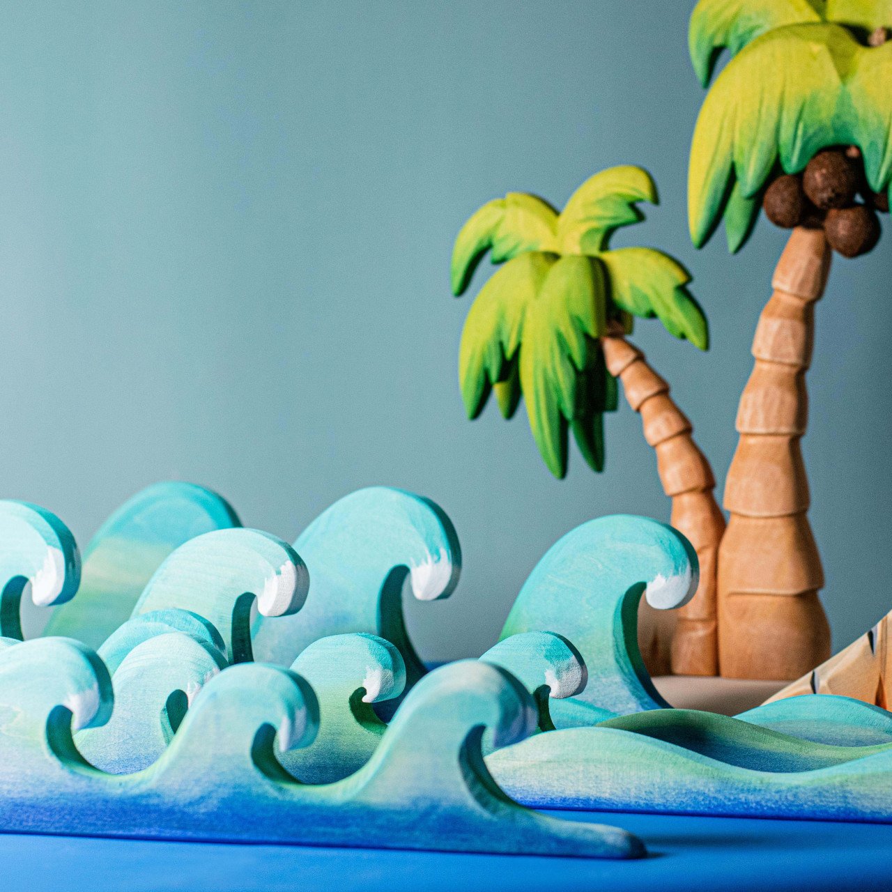BumbuToys Vagues en bois pour jeu libre Petit Monde 5