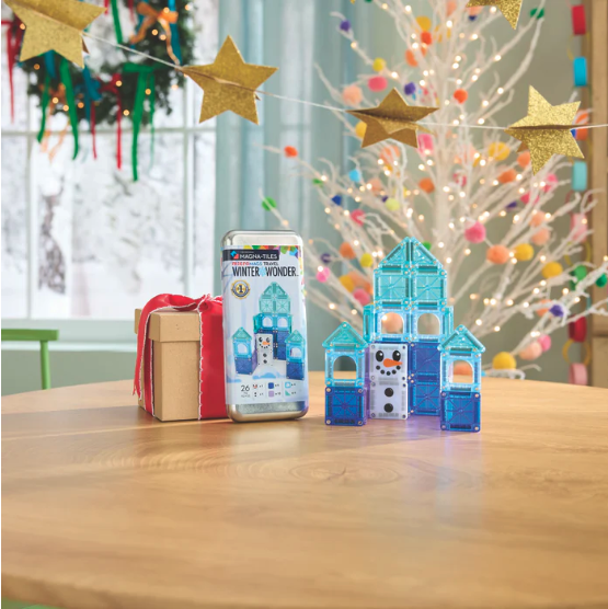 MagnaTiles MicroMags Jeu magnétique Winter Wonder Set de voyage - Lot de 26 2