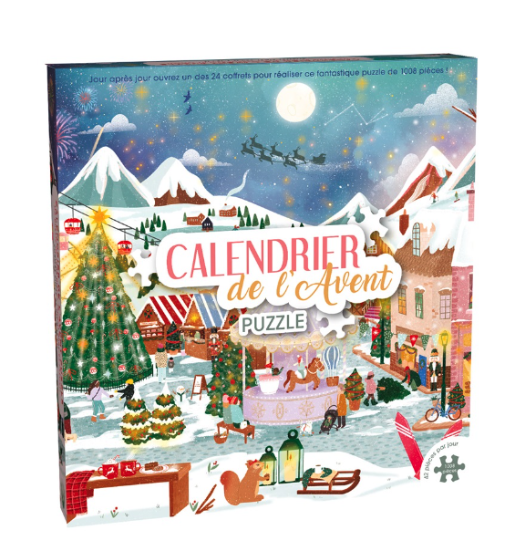 Calendrier de lAvent Puzzle Village de Noël4