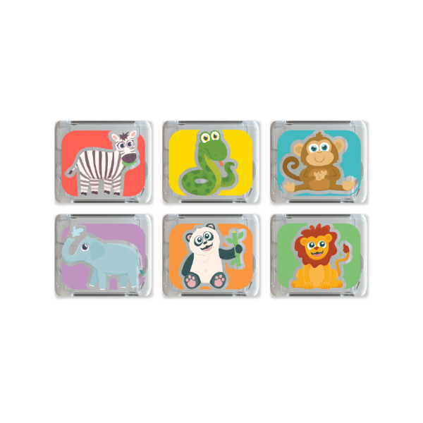 Glo Pals Cubes lumineux Zoo - Lot de 6
